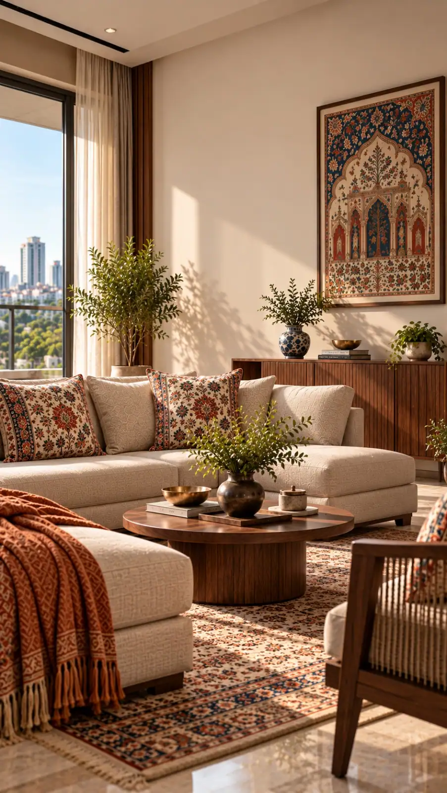 Rajasthan-inspired interior with a regional landmark